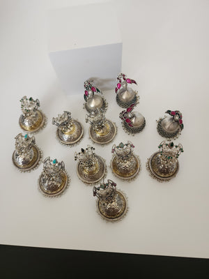 Aastha dualtone jhumka earrings