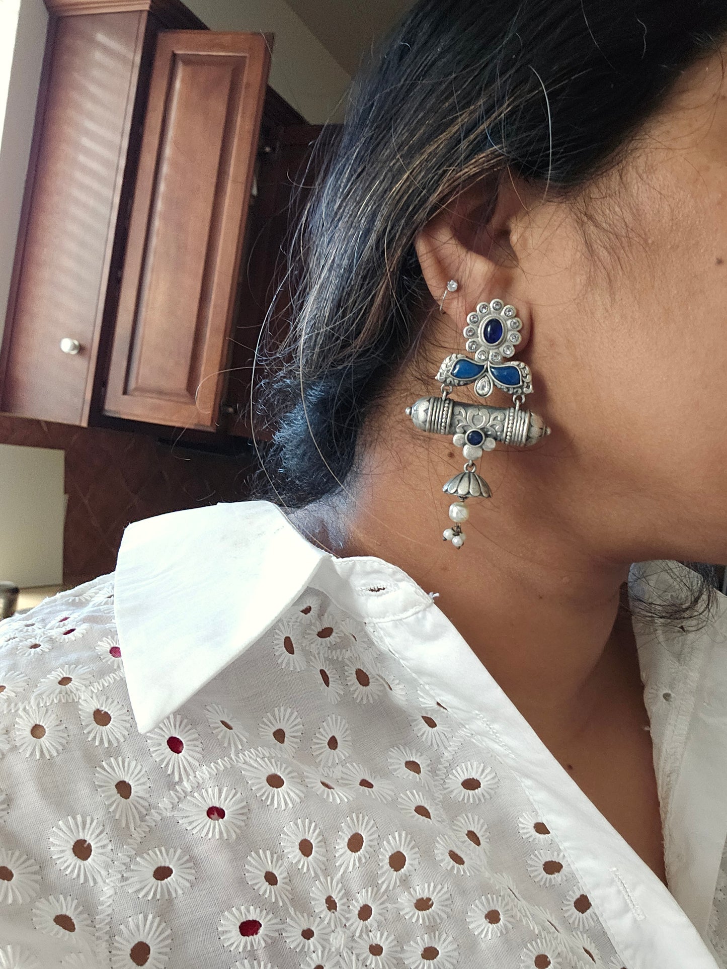 Anugna kemp silver alike earrings