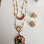 Aarvi jadau kundan necklace set