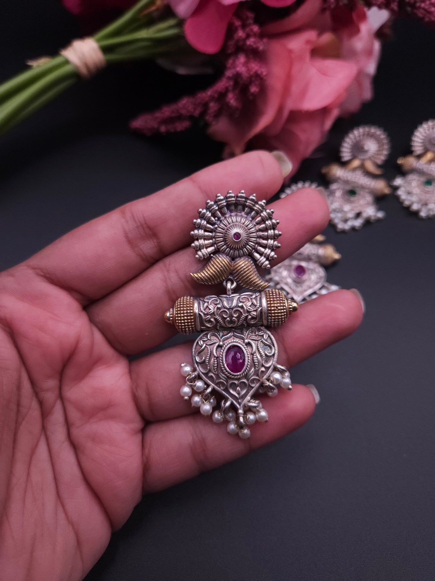 Anthara dualtone earrings