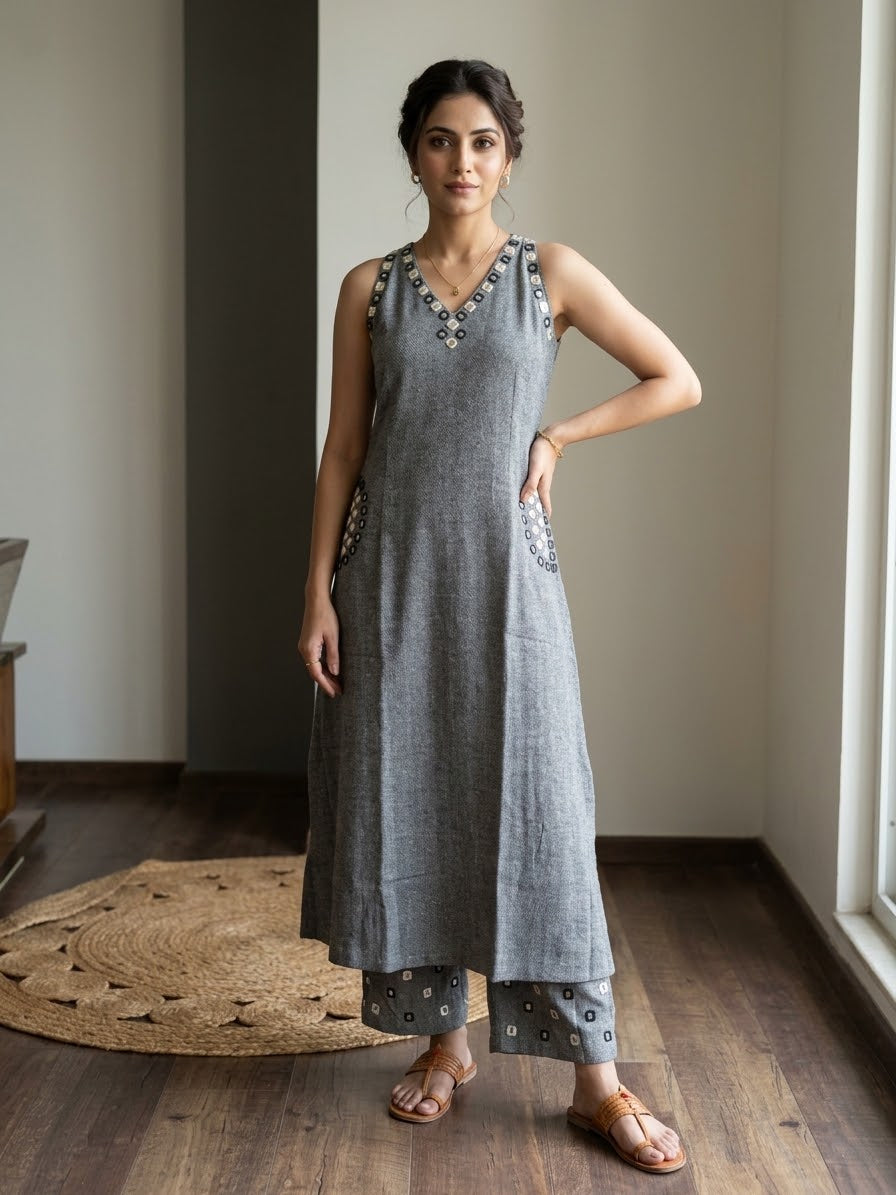 Khadi Cotton Co-ord Set – Timeless Elegance with a Modern Twist