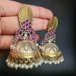 Aastha dualtone jhumka earrings