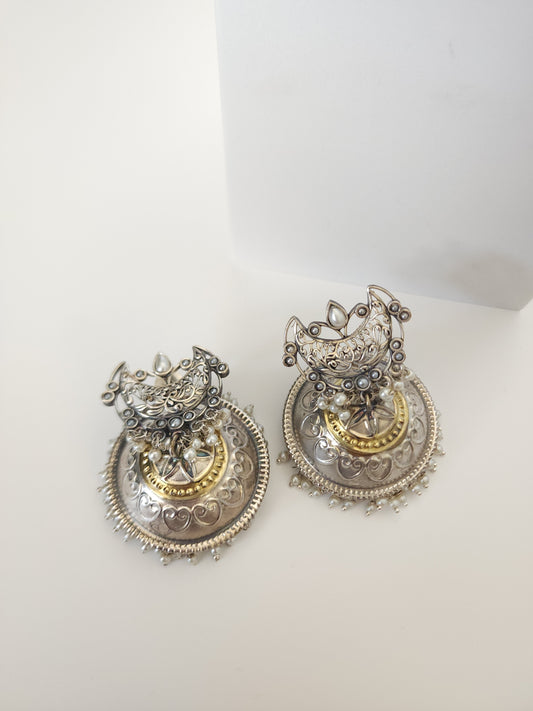 Aastha dualtone jhumka earrings