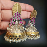 Aastha dualtone jhumka earrings