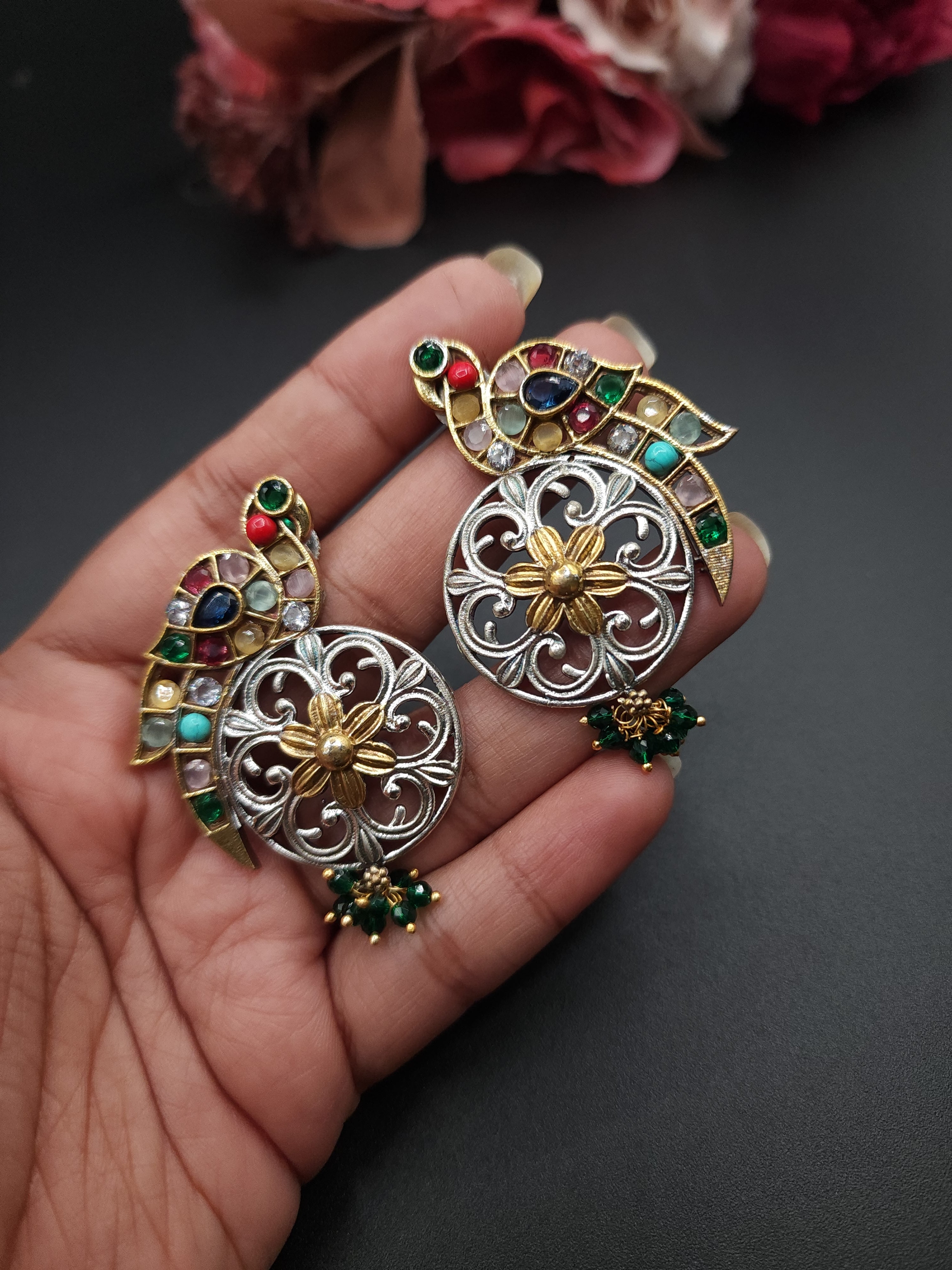 Anthara dualtone earrings