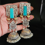 Aastha dualtone jhumka earrings
