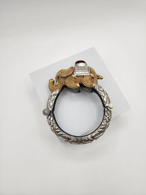 Elephant Dualtone silveralike bangle