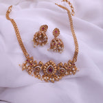 Bhani goldplated statement choker necklace set