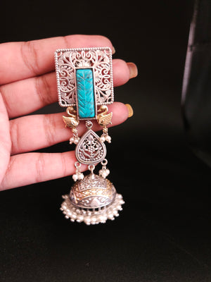 Aastha dualtone jhumka earrings