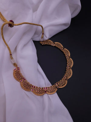Bhani goldplated statement choker necklace set