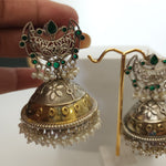 Aastha dualtone jhumka earrings