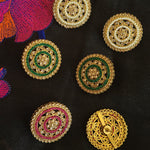 Polki large stud earrings