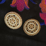 Polki large stud earrings