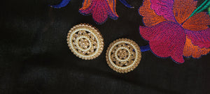 Polki large stud earrings