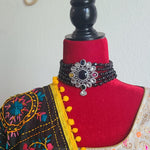 Beaded choker necklace set