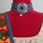 Beaded choker necklace set