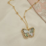 Mother of pearl butterfly necklace