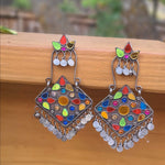 Mirror multi color earrings