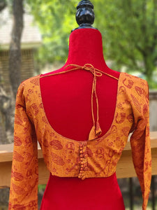 Kalamkari blouse full hands blouse cotton blouse saree blouse crop top blouse