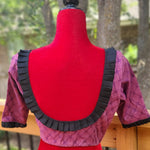 Linen blouse elbow hands blouse cotton blouse saree blouse crop top blouse Orange blouse handloom cotton blouse