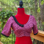 Linen blouse elbow hands blouse cotton blouse saree blouse crop top blouse Orange blouse handloom cotton blouse
