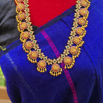 One gram gold long chain guttapusalu necklace