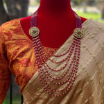 Layer ruby and green necklace beads necklace