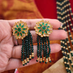Layer ruby and green necklace beads necklace