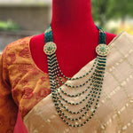 Layer ruby and green necklace beads necklace