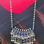 Antique Indian Traditional Silver look alike Necklace and Earrings, Pendant Necklace Fusion Necklace Indian jewelry Dual tone silver alike necklace