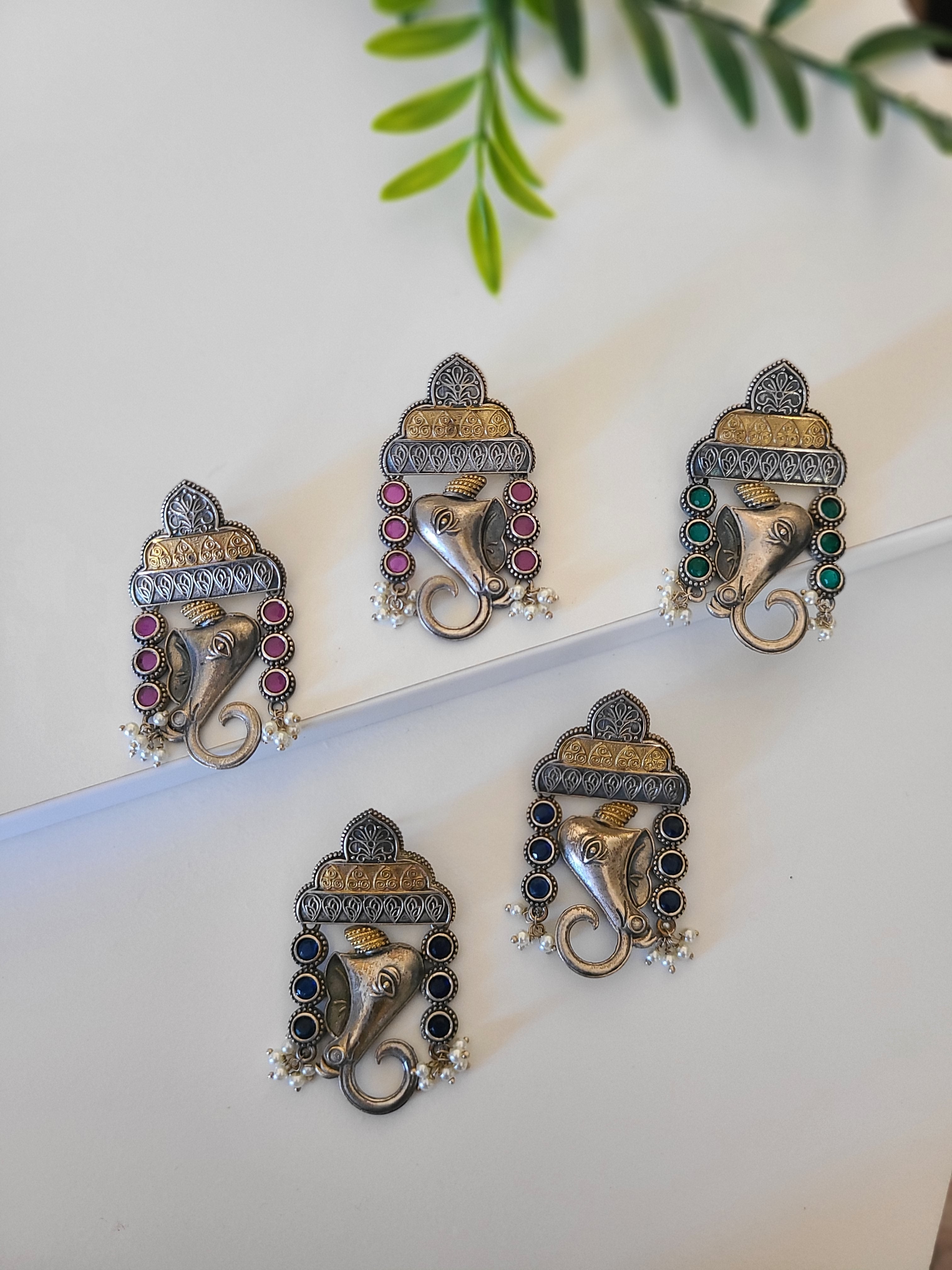 Ganesha temple earrings