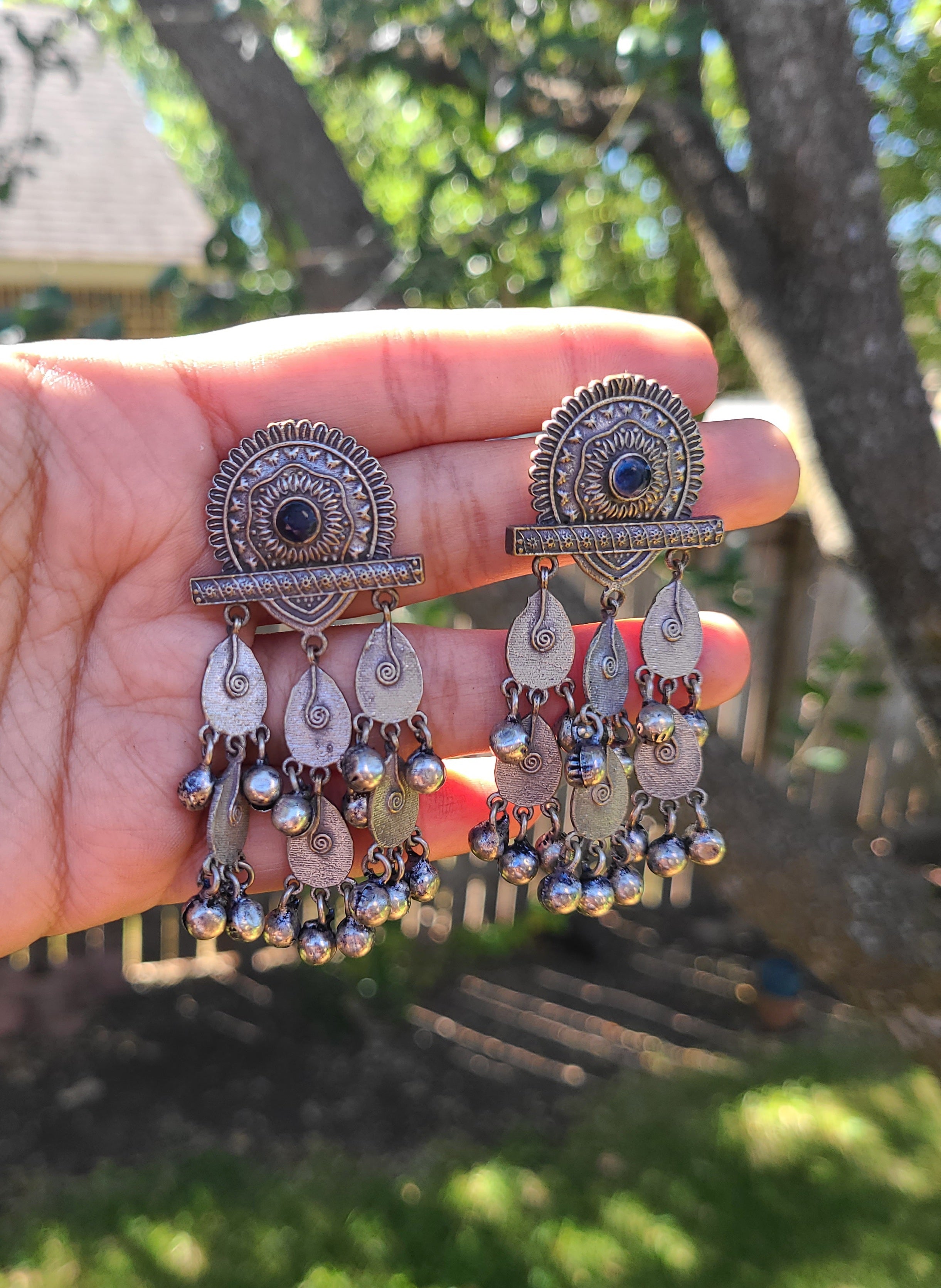 Keya silver alike earrings