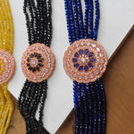 Rosegold cz choker necklace set