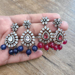 Dual tone choker necklace set