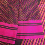 Hand embroidered mulmul cotton with jamdani border saree