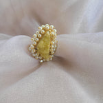 Yellow contemparary adjustable ring