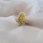 Yellow contemparary adjustable ring