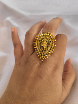 Ganesha adjustable ring