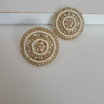 Polki large stud earrings