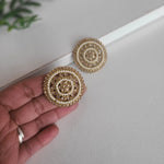 Polki large stud earrings
