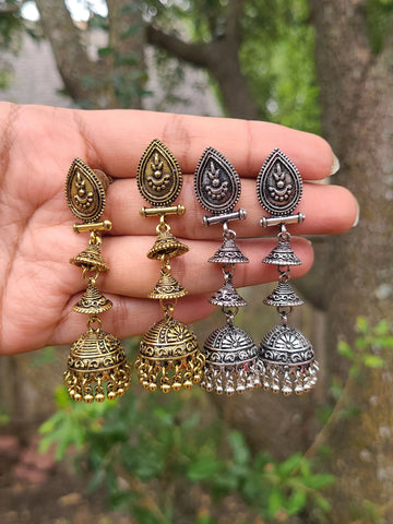 Layer jhumka earrings