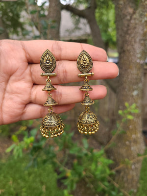 Layer jhumka earrings