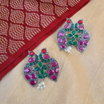 Mayoor silver alike earrings