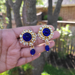 Iditri pachi kundan earrings