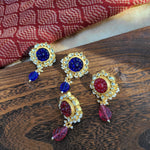 Iditri pachi kundan earrings