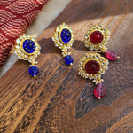 Iditri pachi kundan earrings