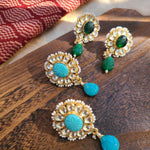Iditri pachi kundan earrings