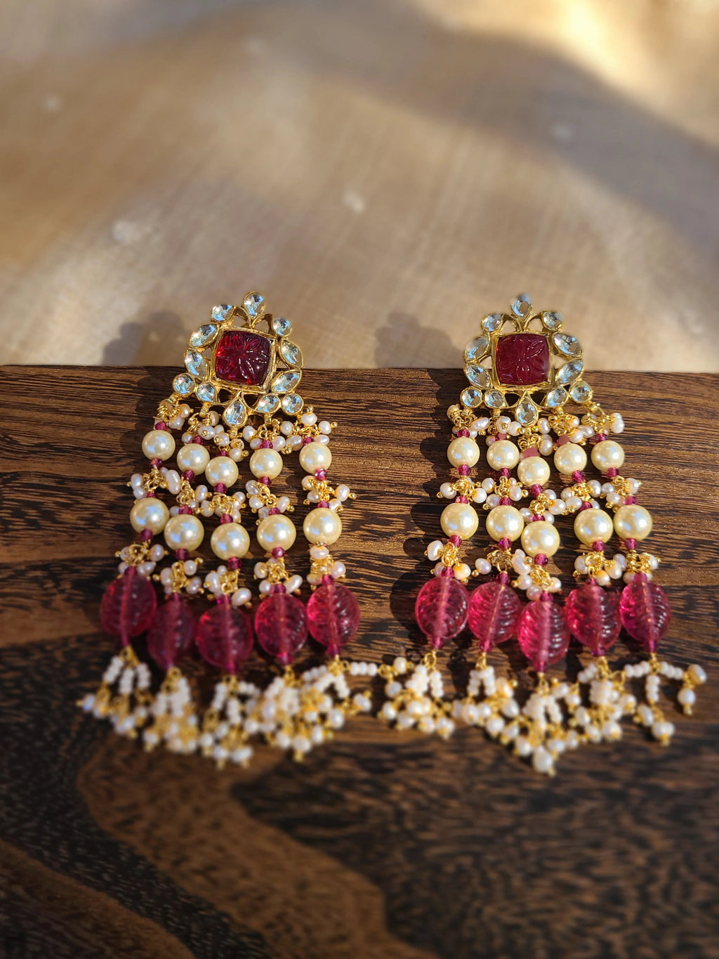 Jigna pachi kundan earrings