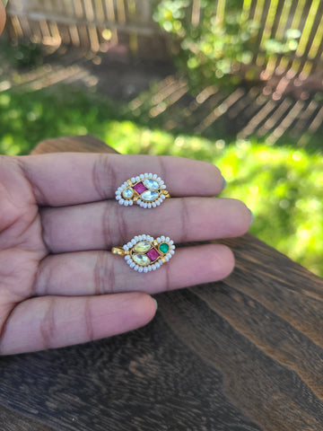 Kundan non pierced nosepin