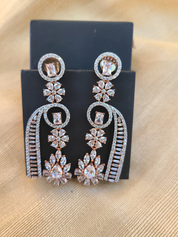 Rosegold CZ earrings